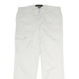 CALVIN KLEIN JEANS Mens Cotton White Casual Regular Fit Straight Leg Trousers