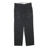 DICKIES Mens Cotton Blend Black Regular Tapered Trousers W31 L29 Workwear