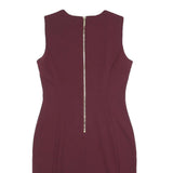 CALVIN KLEIN Womens Maroon Bodycon Polyester Blend Sleeveless Midi Dress M
