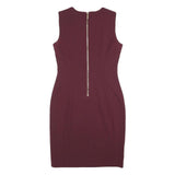 CALVIN KLEIN Womens Maroon Bodycon Polyester Blend Sleeveless Midi Dress M