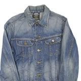 LEE Mens Blue Denim Jacket M Cotton Blend Button Closure Classic Fit Casual