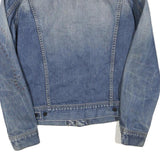 LEE Mens Blue Denim Jacket M Cotton Blend Button Closure Classic Fit Casual