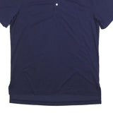 POLO RALPH LAUREN Mens Navy Blue Short Sleeve Plain M Polo Shirt Cotton Blend