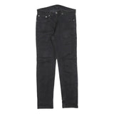 LEVI'S 502 Mens Jeans Black Regular Straight Denim Medium W31 L32 Zip Cotton