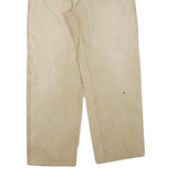 DICKIES Mens Regular Fit Beige Cotton Blend Trousers W34 L28 Workwear Zip