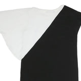 ZARA Womens Black & White Printed Top Short Sleeve Round Neck M Casual
