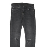 LEVI'S 510 Mens Jeans Black Slim Skinny Denim W28 L27 Distressed Stretch