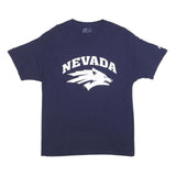 RUSSELL ATHLETIC Mens Navy Blue Nevada Graphic T-Shirt L Short Sleeve Crew Neck