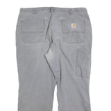 CARHARTT Mens Jeans Grey Relaxed Straight Denim Medium W40 L27 Cotton Workwear