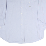 CHAPS Mens Light Blue Plain Cotton Shirt 2XL Classic Button Down Pocket