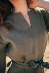 Isla - Midi Linen Dress