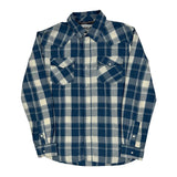 Levis Checked Flannel Shirt - Medium White Cotton