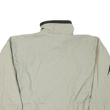 COLUMBIA Mens Beige & Black Outdoor Jacket L Polyester Blend Zip Plain