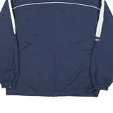 REEBOK Mens Navy & White Track Jacket XL Polyester Blend Zip Activewear