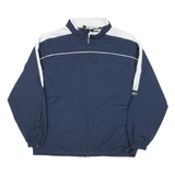 REEBOK Mens Navy & White Track Jacket XL Polyester Blend Zip Activewear