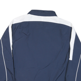 REEBOK Mens Navy & White Track Jacket XL Polyester Blend Zip Activewear