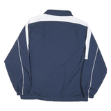 REEBOK Mens Navy & White Track Jacket XL Polyester Blend Zip Activewear
