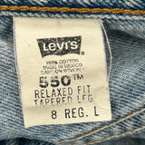 550 Levis Jeans - 30W UK 10 Light Wash Cotton