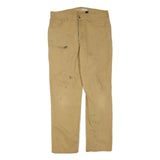 CARHARTT Mens Cotton Blend Beige Regular Fit Straight Leg Trousers W34 L32