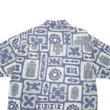 RUSTY Mens Blue Grey Patterned Casual Shirt XL Polynesian Print Summer