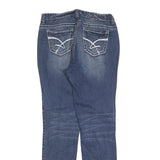 AMETHYST Womens Slim Blue Cotton Blend Denim Jeans W32 L32 Stylish Pocket Detail