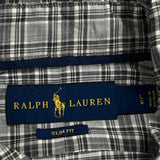 Ralph Lauren Checked Shirt - Large Grey Cotton