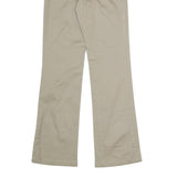 DICKIES Womens Beige Regular Fit Straight Leg Trousers W25 L27 Cotton Blend Zip