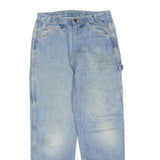 DICKIES Mens Regular Fit Blue Denim Rinse Wash Jeans W30 L28 Workwear Zip