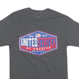 Mens Grey United States Graphic T-Shirt S Short Sleeve Crew Neck Casual Cotton