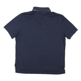 TOMMY HILFIGER Mens Blue Short Sleeve L Polo Shirt Cotton Blend Classic Fit
