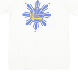 ADIDAS Mens White Golden State Warriors Curry 30 Graphic T-Shirt S Short Sleeve