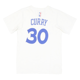 ADIDAS Mens White Golden State Warriors Curry 30 Graphic T-Shirt S Short Sleeve
