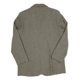 EDDIE BAUER Womens Green Check Jacket M Polyester Blend Tailored Button Front