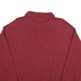 CHAMPION Mens Maroon Polo Collar XL Cotton Blend Sweatshirt Classic Logo