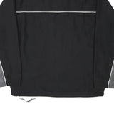 REEBOK Mens Black & Grey Zip Front Track Jacket M Polyester Plain Sportswear