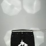 Unbranded Graphic Jeans - 35W 30L Black Denim