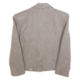 KORET Womens Beige Wool Blend Blazer Jacket M Woven Classic Button Closure