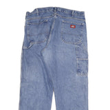 DICKIES Mens Regular Fit Blue Denim Jeans W40 L32 Workwear Cotton Blend Zip