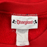Disneyland Disney Cartoon Sweatshirt - Medium Red Cotton