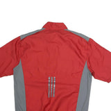 ADIDAS Mens Red & Grey Outdoor Jacket M Polyester Zip Track Casual Sportswear