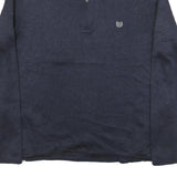 CHAPS Mens Navy Blue Plain Pullover Jumper Half Zip Crew Neck XL Casual