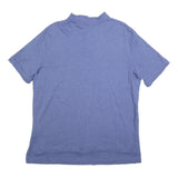 POLO RALPH LAUREN Mens Blue Short Sleeve Plain XL Cotton Blend Polo Shirt