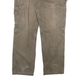 CARHARTT Mens Jeans Khaki Relaxed Straight Cotton Blend W38 L32 Workwear Zip