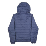 COLUMBIA Mens Blue Jacket S Polyester Lightweight Puffer Hooded Zip Outdoor