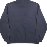 CARHARTT Mens Blue Hoodie XL Sleeve Logo Cotton Blend Pullover Casual