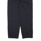 STYLE AND CO Womens Cotton Blend Black Relaxed Straight Leg Trousers W30 L27