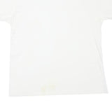 HANES Mens White L Short Sleeve Crew Neck Plain Cotton Blend T-Shirt Casual