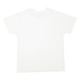 HANES Mens White L Short Sleeve Crew Neck Plain Cotton Blend T-Shirt Casual