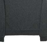 REEBOK Womens Black Cotton Sweatshirt Crew Neck S Logo Print Lightweight
