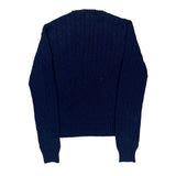 Ralph Lauren Sport Cable Knit Sweater - Large Navy Cotton